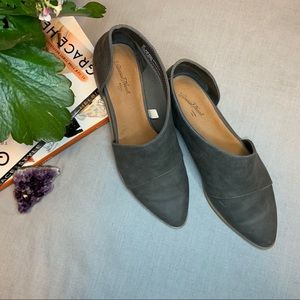 Gray Trendy Booties • Flat with Open Side